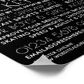 Griechische Flagge, Hockey-Spieler, Campingwerbung Poster (Ecke)