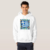 griechische Flagge Hoodie (Vorne ganz)