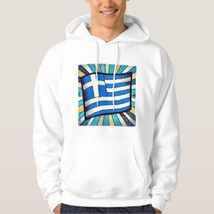 griechische Flagge Hoodie