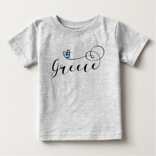 Griechische Flagge im Herzen, Griechenland Baby T-shirt