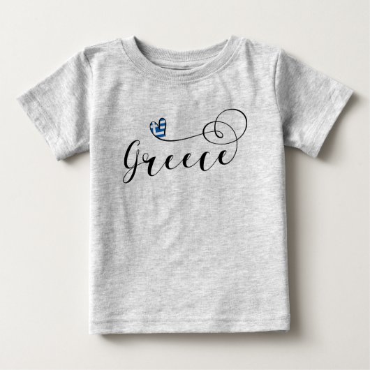 Griechische Flagge im Herzen, Griechenland Baby T-shirt (Vorderseite)