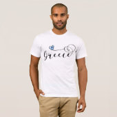 Griechische Flagge im Herzen Griechenlands T-Shirt (Vorne ganz)