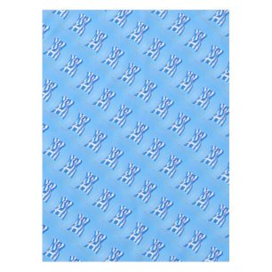 Griechische Flagge in Athen Tischdecke