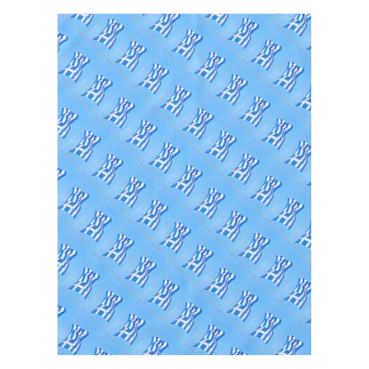 Griechische Flagge in Athen Tischdecke (Vorderseite)