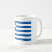 Griechische Flagge Kaffeetasse (VorderseiteRechts)
