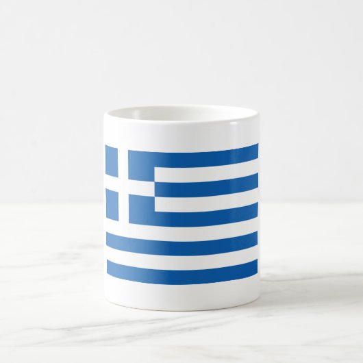 Griechische Flagge Kaffeetasse (Mittel)