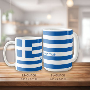 Griechische Flagge Kaffeetasse