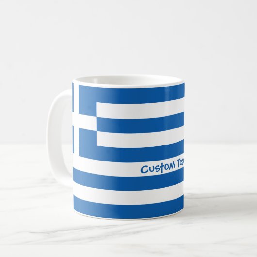 Griechische Flagge Kaffeetasse (Vorderseite Links)