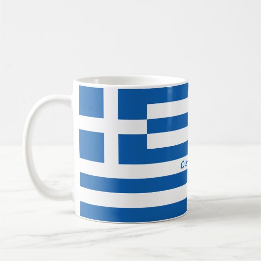 Griechische Flagge Kaffeetasse (Links)
