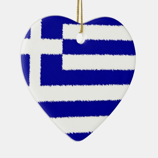Griechische Flagge Keramik Ornament (Rechts)