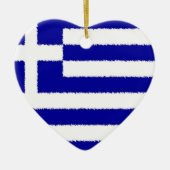 Griechische Flagge Keramik Ornament (Vorne)