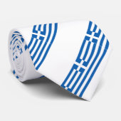 Griechische Flagge Krawatte (Gerollt)