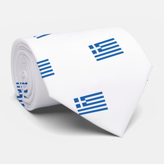 griechische Flagge Krawatte (Gerollt)