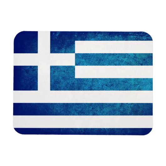 Griechische Flagge Magnet (Horizontal)