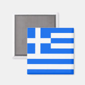 Griechische Flagge Magnet (Vorderseite/Rückseite)