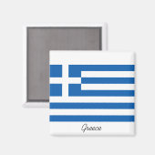 Griechische Flagge Magnet (Vorderseite/Rückseite)