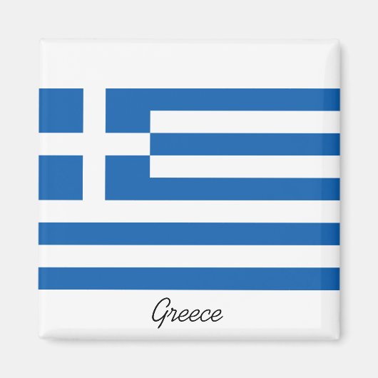 Griechische Flagge Magnet (Vorne)