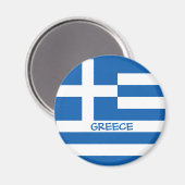 Griechische Flagge Magnet (Vorderseite/Rückseite)