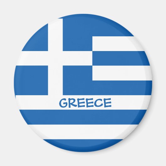 Griechische Flagge Magnet (Vorne)