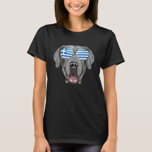 Griechische Flagge Neapolitan Mastiff Dog Griechen T-Shirt