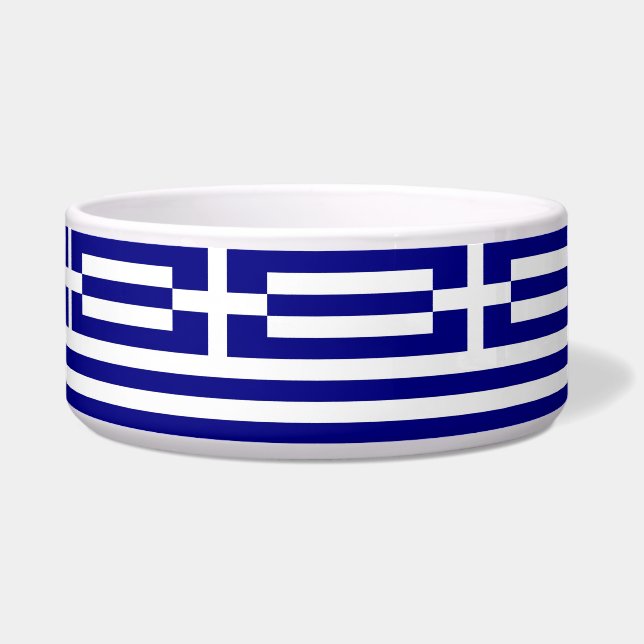 Griechische Flagge Pet Bowl Napf (Links)