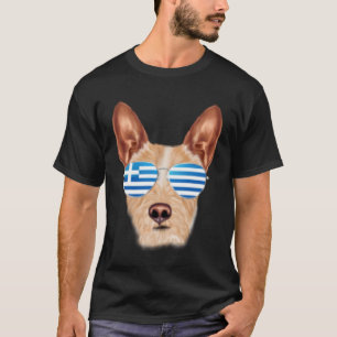 Griechische Flagge Portugiesischer Podengo Pequeno T-Shirt