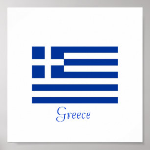Griechische Flagge Poster