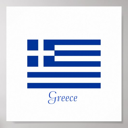 Griechische Flagge Poster (Vorne)