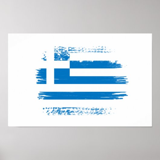 griechische Flagge Poster (Vorne)