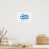 griechische Flagge Poster (Küche)
