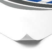 Griechische Flagge Poster (Ecke)