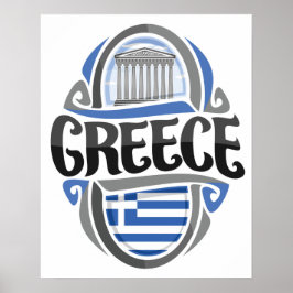 Griechische Flagge Poster