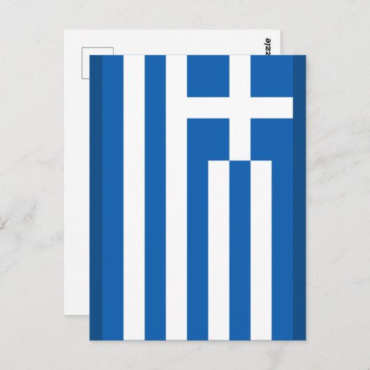 Griechische Flagge Postkarte (Vorne/Hinten)