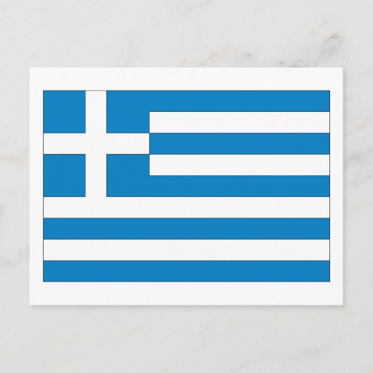 Griechische Flagge Postkarte (Vorderseite)