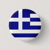 Griechische Flagge (rund) Button (Vorderseite)