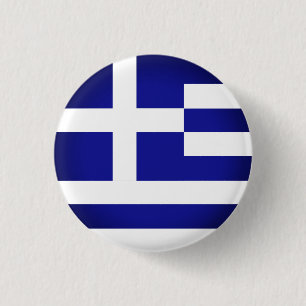 Griechische Flagge (rund) Button