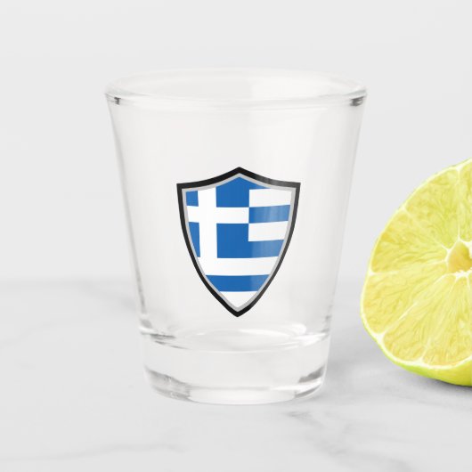 griechische Flagge Schnapsglas (Vorderseite)