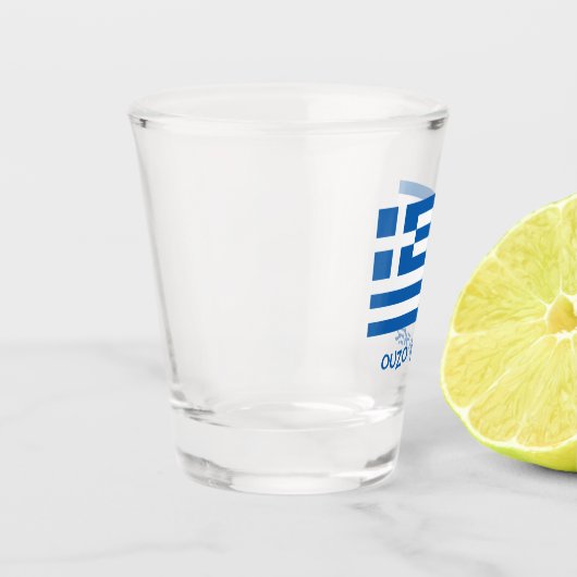 Griechische Flagge Schnapsglas (Links)