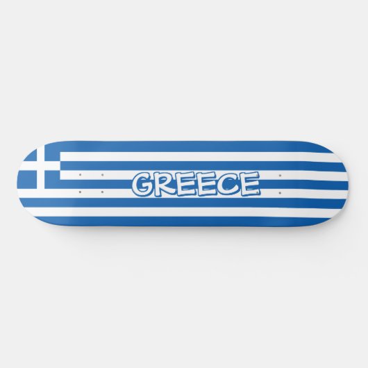 Griechische Flagge Skateboard (Horizontal)
