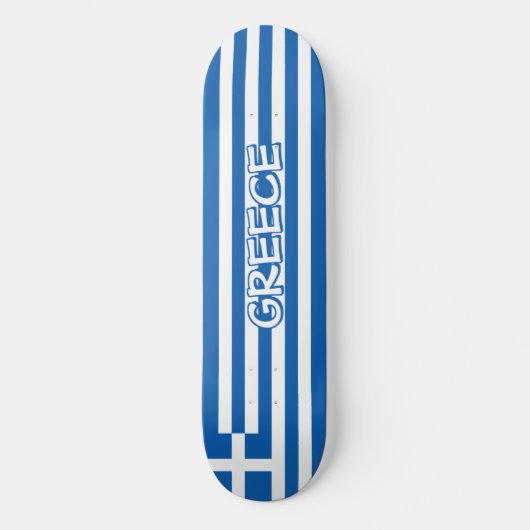 Griechische Flagge Skateboard (Vorderseite)