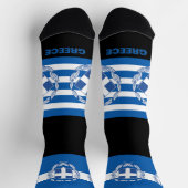 Griechische Flagge Socsk, Patriotic, BL Nachhaltig Socken (Oben)