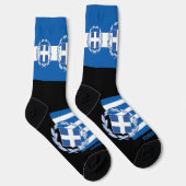 Griechische Flagge Socsk, Patriotic, BL Nachhaltig Socken (Rechts)