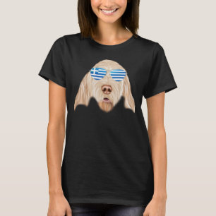 Griechische Flagge Spinoni Italiani Dog Griechenla T-Shirt