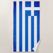 Griechische Flagge Strandtuch (Vorderseite)
