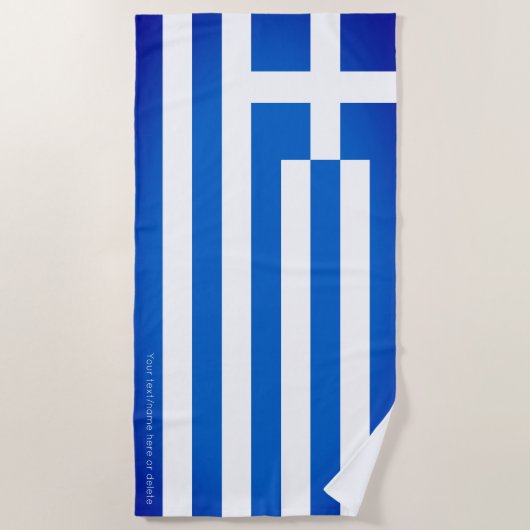 Griechische Flagge Strandtuch (Vorderseite)