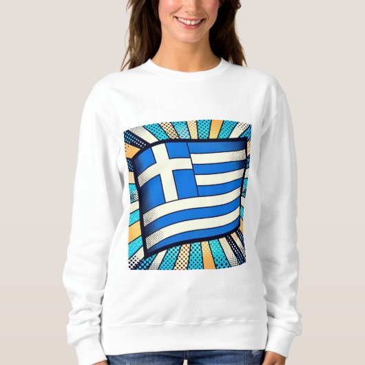 griechische Flagge Sweatshirt (Vorderseite)