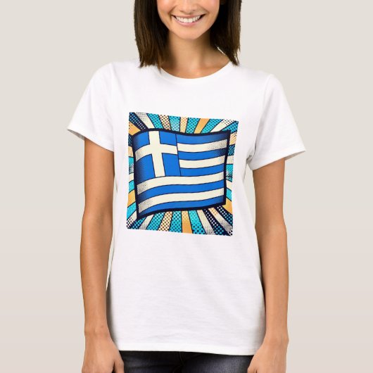 griechische Flagge T-Shirt (Vorderseite)