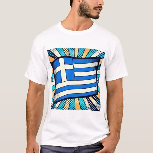 griechische Flagge T-Shirt (Vorderseite)