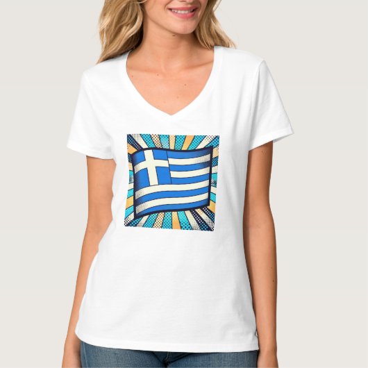griechische Flagge T-Shirt (Vorderseite)