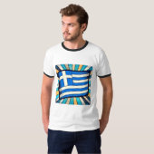 griechische Flagge T-Shirt (Vorne ganz)